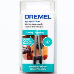 *ดอกแกะสลักไฮสปีด 6.4mm 2Pcs 117 Dremel