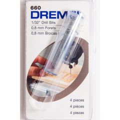 *ดอกเจาะ 1/32นิ้ว 0.8mm 4Pcs 660 Dremel