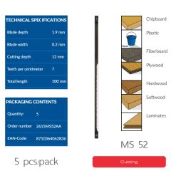 ใบตัดไม้ละเอียด MS52 CN Dremel