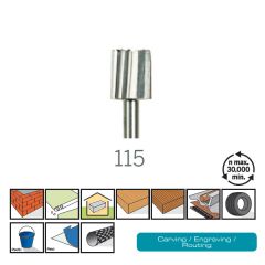 ดอกแกะสลักไฮสปีด 7.8mm 2Pcs 115 DE Dremel