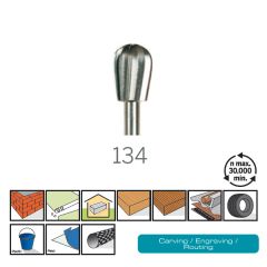 ดอกแกะสลักความเร็วสูง 6.4mm 134 DE Dremel