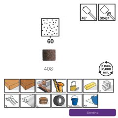 ปลอกกระดาษทราย #60 1/2" 6Pcs 408 US Dremel