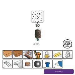 ปลอกกระดาษทรายบวกก้าน 6.4mm 2Pcs 430 CN Dremel