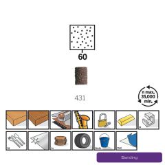 ปลอกกระดาษทราย #60 1/4" 6Pcs 431 US Dremel