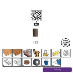 ปลอกกระดาษทราย #120 1/4" 6Pcs 438 US Dremel