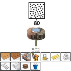 แปรงขัดกระดาษทรายซ้อน #80 3/8" 502 US Dremel