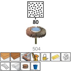 แปรงขัดกระดาษทรายซ้อน #80 3/16" 504 IT Dremel