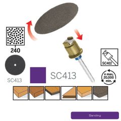 กระดาษทราย EZ Lock #240 6Pcs 413SA CN Dremel